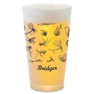 Fly Fishing Personalized Frosted Pint Glass