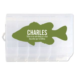 Fish Motif Personalized Tackle Box  - Bad Day