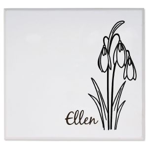 January Birth Flower Personalized Wood Jewelry Box
