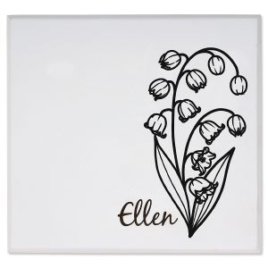 May Birth Flower Personalized Wood Jewelry Box