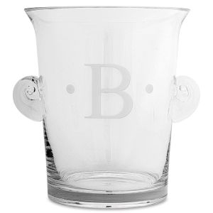 Glass Ice Monogrammed Bucket