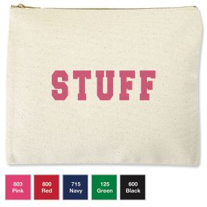 Large Personalized Canvas Varsity Pouch