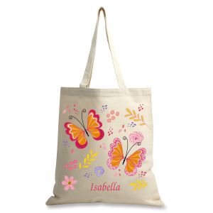 Butterflies Personalized Canvas Tote