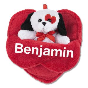 Loveable Willow Hill Dog in a Personalized Heart