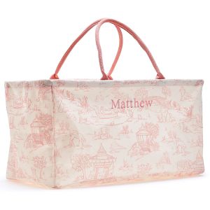 Pink Toile Baby Hamper - Name