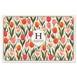 Spring Tulip Paper Personalized Placemats
