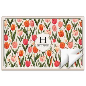 Spring Tulip Paper Personalized Placemat Pad