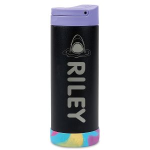 Black Tie Dye Personalized Iconic Pop Fidget Bottle - Shark