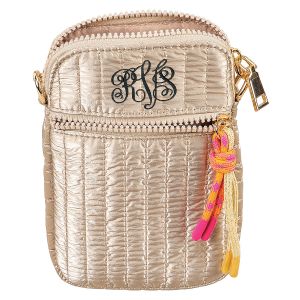 Gold Crossbody Bag - 3 Script Initials