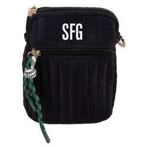 Black Crossbody Bag - 3 Block Initials