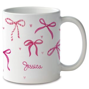 Pink Bows Personalized Mug
