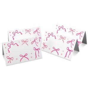 Pink Bows Place Cards