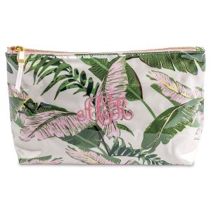 Clear Coated Botanical Cosmetic Personalized Travel Case