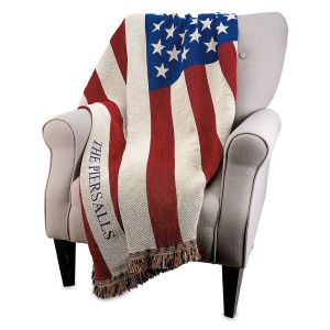 American Flag Personalized Blanket
