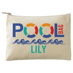 Pool Bag Personalized Canvas Zip Pouch