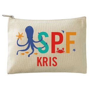 SPF Personalized Canvas Zip Pouch