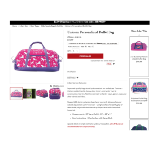 Personalized Blue Camo Duffel Bag