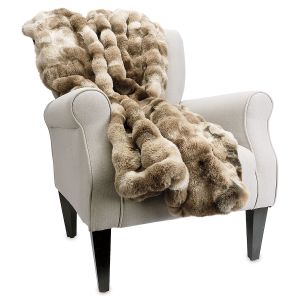 Faux Fur Brown Throw