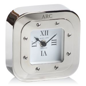 Mark Lane Personalized Nickel Table Clock