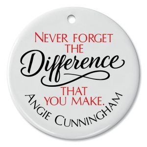Make a Difference Personalized Round Ornament