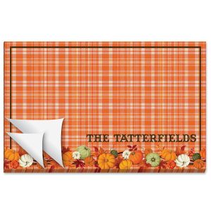 Fall Plaid Personalized Placemat Pad