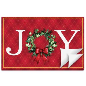 JOY Christmas Paper Personalized Placemat Pad