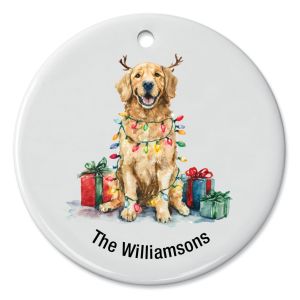 Deck the Golden Personalized Ornament