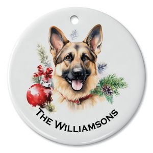 Bark! The Herald Personalized Round Ornament