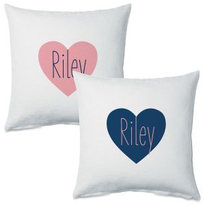 Heart Name Personalized Throw Pillow