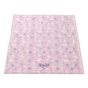Pink Heart Glow in the Dark Personalized Throw