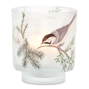 Chickadee Holiday Tweet Tealight Holder 