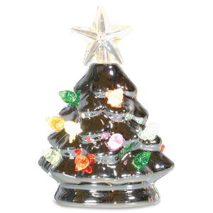 Silver Mini Metallic LED Tree