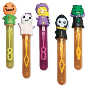 Bubble Wand with Halloween Finger Puppet Topper