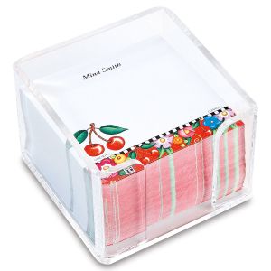 Personalized Mary Engelbreit’s Cheery Cherry Note Sheets in a Cube