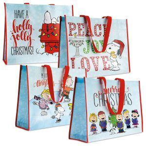 PEANUTS® Christmas Large Shopping Totes