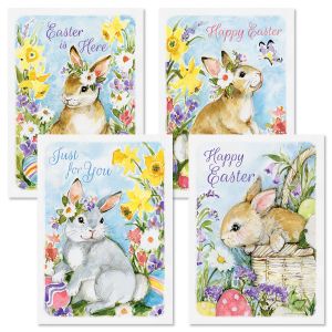 Bunnies & Eggs Easter Cards