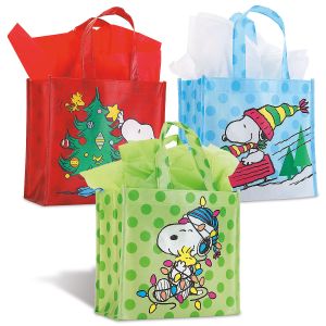 PEANUTS Medium Holiday Tote Bags