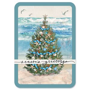 Beach Tree Christmas Cards