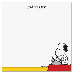 PEANUTS® Brights Personalized Note Sheets in a Cube Refill