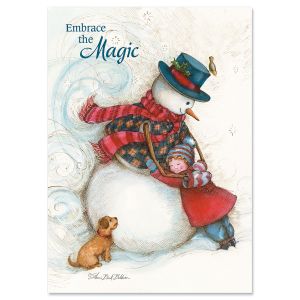Snowman Hug Christmas Cards - Nonpersonalized
