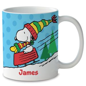 PEANUTS® Sledding Personalized Mug