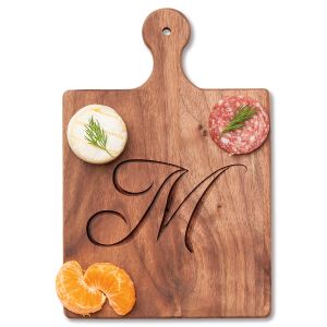 Charcuterie Artisan Black Walnut Board - Script Initial