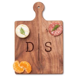 Charcuterie Artisan Black Walnut Board - 2 Initials