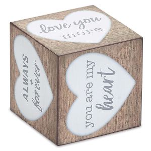 Shelf Sitter Block with Love Messages