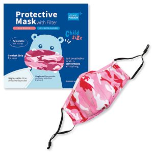 Pink Kids Camouflage Reusable Face Mask 