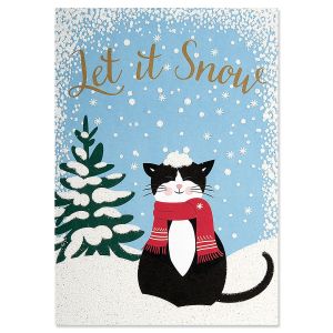 Snowy Cat Christmas Cards