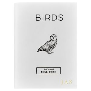 Birds Personalized White Leather-bound Book