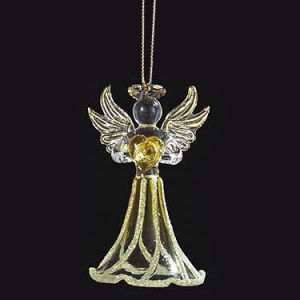 November Birthstone Angel Glass Ornament 