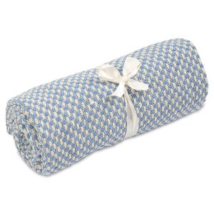 Blue & Ivory Throw Blanket