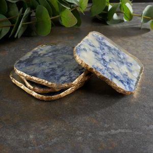 Agate Marble Glass Coaster by Zodax